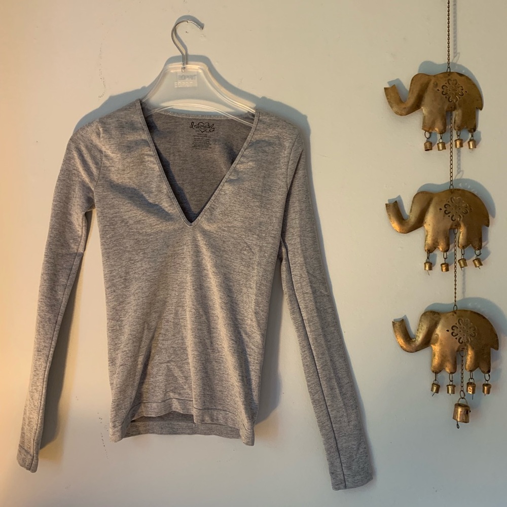 Free People Seamless Grey Top